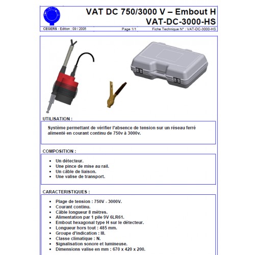 VAT Haute tension en continu