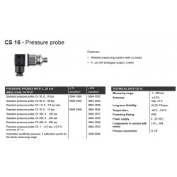 CS16 ou DPS16 capteur de pression pour air comprimé