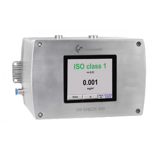 Mesure de  présence d' huile dans air comprimé suivant ISO 8573-1