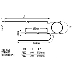 Thermocouple S et R ETALON 0°C à 1600°C