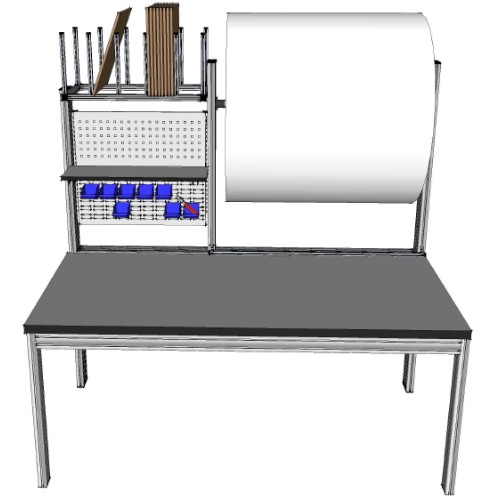 Poste d'emballage mobilier et table pour préparation expédition